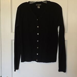 Banana Republic Black Button-Up Cardigan